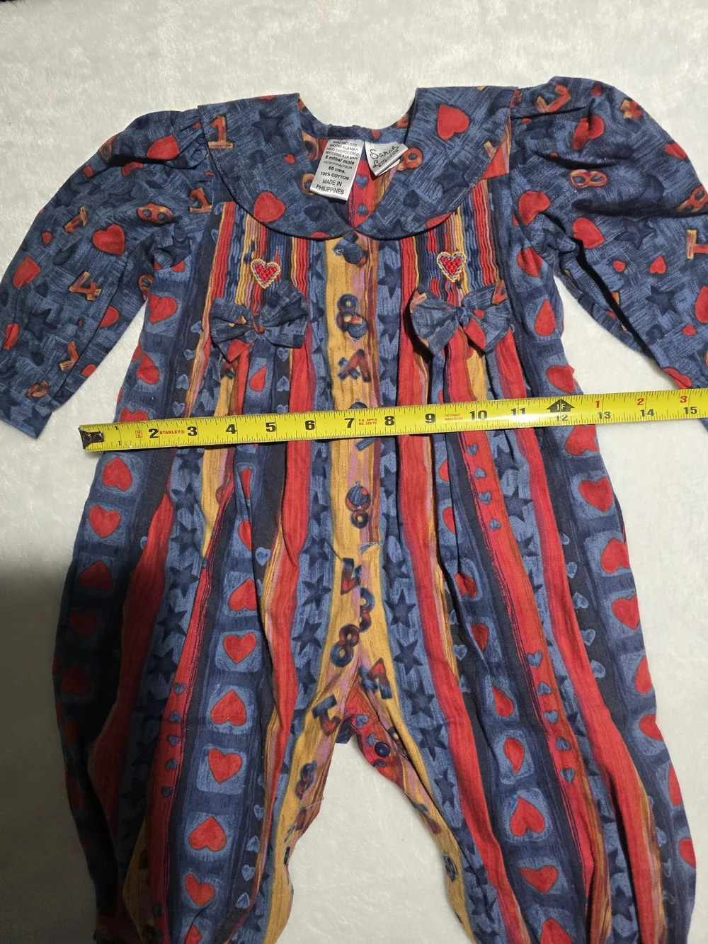 Heart & Stripe Navy Red Kids One-Piece Bodysuit